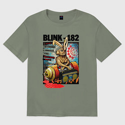 Футболка оверсайз женская Blink 182 band, цвет: авокадо