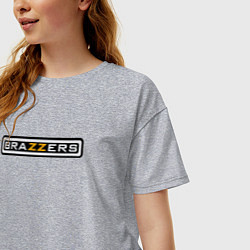 Футболка оверсайз женская Brazzers bad boy, цвет: меланж — фото 2