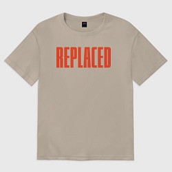 Женская футболка оверсайз Replaced logo
