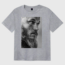 Футболка оверсайз женская Рагнар: воин севера, цвет: меланж