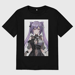 Футболка оверсайз женская Genshin Impact Кэцин, цвет: черный