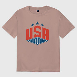 Футболка оверсайз женская Качество США, цвет: пыльно-розовый