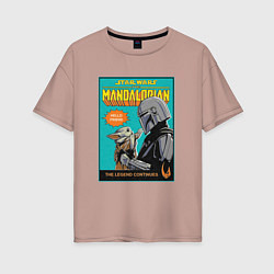 Футболка оверсайз женская Mandalorian - Din Djarin, цвет: пыльно-розовый