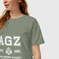 Футболка оверсайз женская Академия Гражданской Защиты МЧС России, цвет: авокадо — фото 2