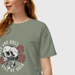 Футболка оверсайз женская Король рок н ролла, цвет: авокадо — фото 2