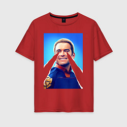 Женская футболка оверсайз Хоумлендер с лазерами Пацаны