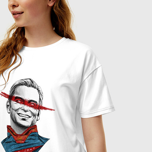 Женская футболка оверсайз Хоумлендер бюст Пацаны / Белый – фото 3