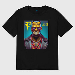 Футболка оверсайз женская Homer Simpson - punk is not dead, цвет: черный