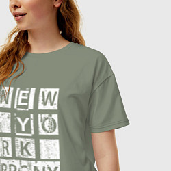 Футболка оверсайз женская New York Bronx, цвет: авокадо — фото 2