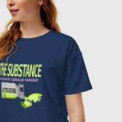Футболка оверсайз женская Субстанция активаторная, цвет: тёмно-синий — фото 2