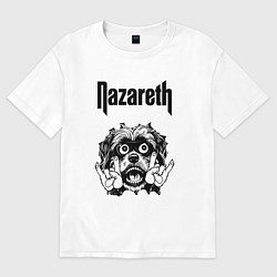 Футболка оверсайз женская Nazareth - rock dog, цвет: белый