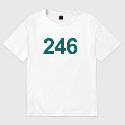 Футболка оверсайз женская 246 - Игра в кальмара, цвет: белый