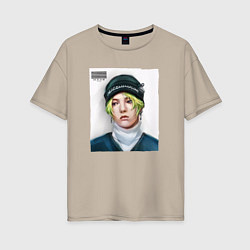 Футболка оверсайз женская G Dragon Big bang, цвет: миндальный