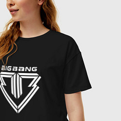 Футболка оверсайз женская Big bang logo, цвет: черный — фото 2