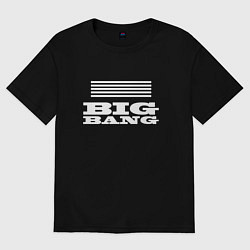 Футболка оверсайз женская Big bang лого, цвет: черный
