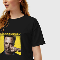 Футболка оверсайз женская Bob Odenkirk Nobody, цвет: черный — фото 2