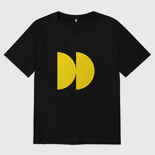 Женская футболка оверсайз Логотип из фильма Субстанция / Черный – фото 1