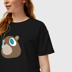 Футболка оверсайз женская Dropout Bear, цвет: черный — фото 2