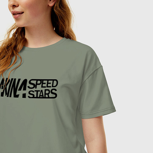 Женская футболка оверсайз Akina speed star / Авокадо – фото 3