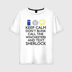 Футболка оверсайз женская Sherlock doctor, цвет: белый