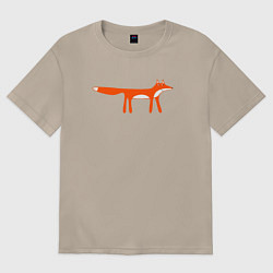 Футболка оверсайз женская Funny fox, цвет: миндальный