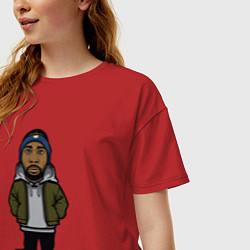 Футболка оверсайз женская RZA Wu-Tang Clan, цвет: красный — фото 2