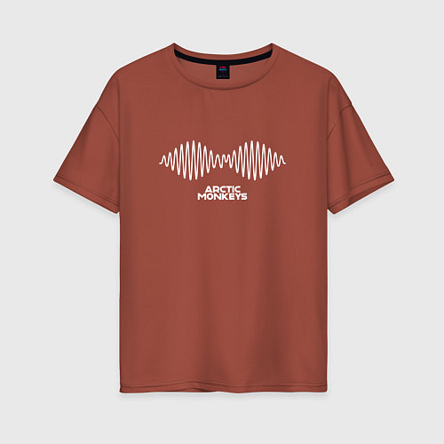 Женская футболка оверсайз Arctic Monkeys logo / Кирпичный – фото 1