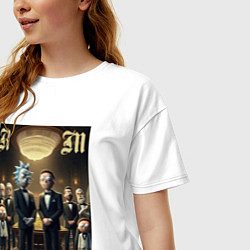 Футболка оверсайз женская Rick and Morty - mafia, цвет: белый — фото 2