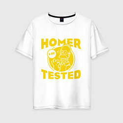 Женская футболка оверсайз Homer tested