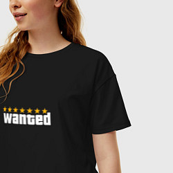 Футболка оверсайз женская Wanted GTA, цвет: черный — фото 2