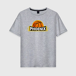 Футболка оверсайз женская Phoenix NBA, цвет: меланж