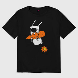 Женская футболка оверсайз True vegan (истинный веган)