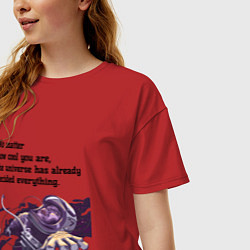 Футболка оверсайз женская Вселенная уже всё решила, цвет: красный — фото 2