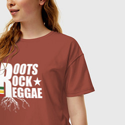 Футболка оверсайз женская Roots reggae, цвет: кирпичный — фото 2