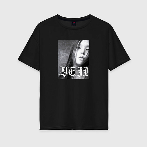 Женская футболка оверсайз Yeji idol / Черный – фото 1
