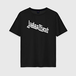 Футболка оверсайз женская Judas Priest - logo, цвет: черный