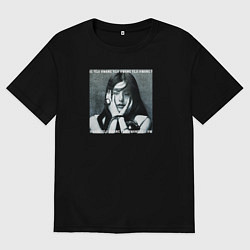 Футболка оверсайз женская Hwang Yeji, цвет: черный