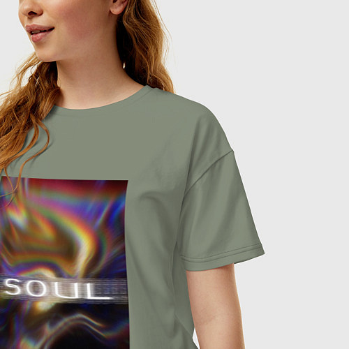 Женская футболка оверсайз Арт Soul / Авокадо – фото 3