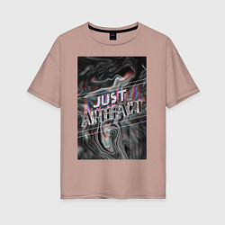 Футболка оверсайз женская Just Artefact, цвет: пыльно-розовый