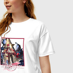 Футболка оверсайз женская Лука, цвет: белый — фото 2