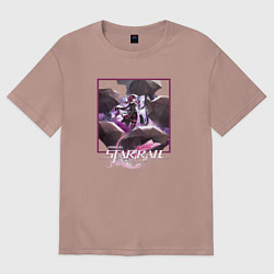 Футболка оверсайз женская Кафка, цвет: пыльно-розовый