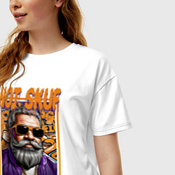 Футболка оверсайз женская Не скуф а клевый бумер, цвет: белый — фото 2