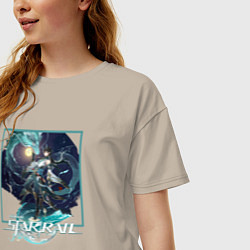 Футболка оверсайз женская Дань Хэн: Пожиратель Луны, цвет: миндальный — фото 2