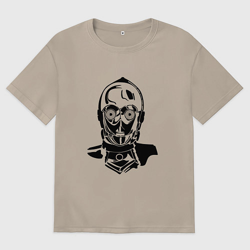 Женская футболка оверсайз Си три пи о / Миндальный – фото 1