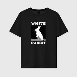 Футболка оверсайз женская White rabbit, цвет: черный