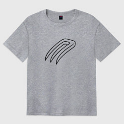 Футболка оверсайз женская Магическая вилка, цвет: меланж