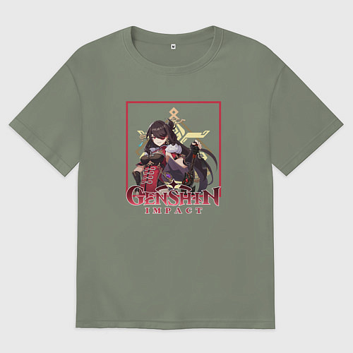 Женская футболка оверсайз Бэй Доу / Авокадо – фото 1