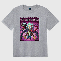 Футболка оверсайз женская Venom possessed Rick, цвет: меланж