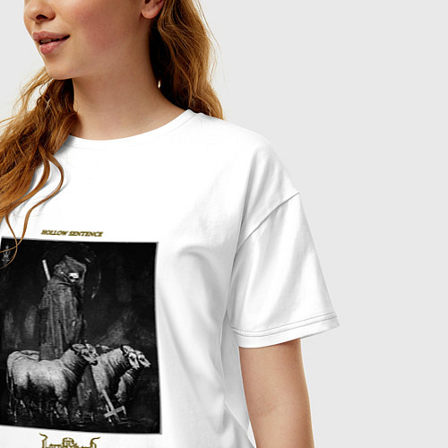 Женская футболка оверсайз Lorna Shore - Hollow Sentence / Белый – фото 3