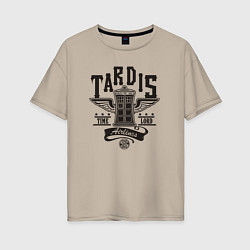Футболка оверсайз женская Tardis time lord, цвет: миндальный